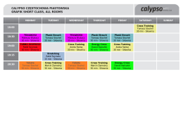 calypso częstochowa piastowska grafik short class, all rooms