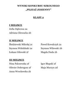 Wyniki klas 2