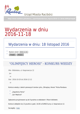 Wydarzenia w dniu 2016-11-18