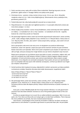 1. Zanim zaczniesz pracę, zapisz plik na dysku (Dane student&oacute;w