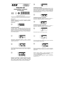 Instrukcja PCS-519(12V)
