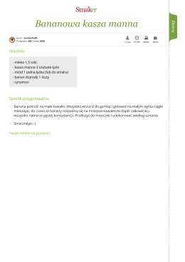Bananowa kasza manna