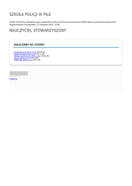 SZKOŁA POLICJI W PILE NAUCZYCIEL STOWARZYSZONY