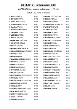 Listy zdajacych matematyka