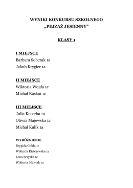 Wyniki klas 1