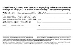 Karta wideoszkolenia - Ośrodek Szkolenia Wydawnictwo JAKRO