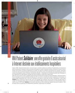 Wifi Patient Solidaire - Architecture Hospitalière