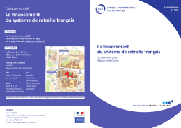 Invitation et programme 358.1 ko - Conseil d`orientation des retraites