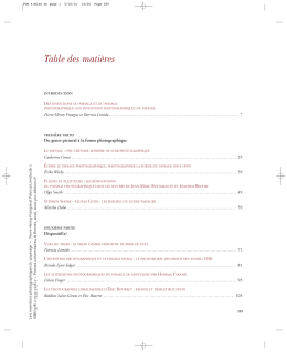 Table des mati&egrave;res (Fichier pdf, 735 Ko)