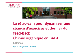 La rétro-cam pour dynamiser une séance d`exercices et donner du