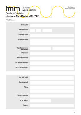 télécharger le bulletin d`inscription - Institut Multi