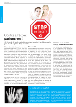 Conflits &agrave; l`&eacute;cole: parlons