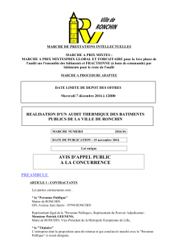 Réalisation d`un audit thermique des bâtiments