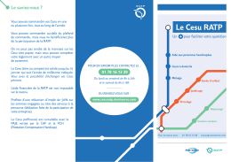 Depliant CesuRATP - Accueil - Cesu RATP