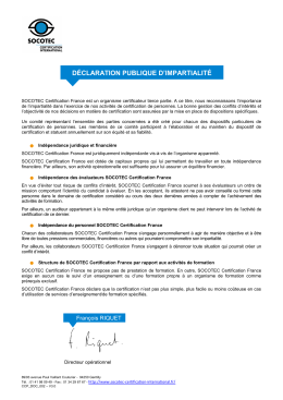 D&eacute;claration publique d`impartialit&eacute;