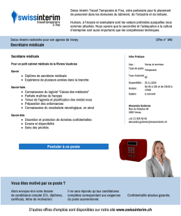 Secrétaire médicale - PDF de l`Annonce du 17.11.2016