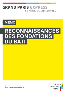 reconnaissances des fondations du bâti