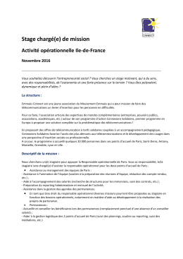 Stage charg&eacute;(e) de mission