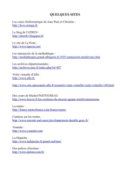 quelques sites