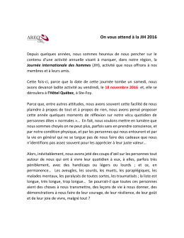 On vous attend &agrave; la JIH 2016