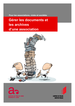 G&eacute;rer les documents et les archives d`une association