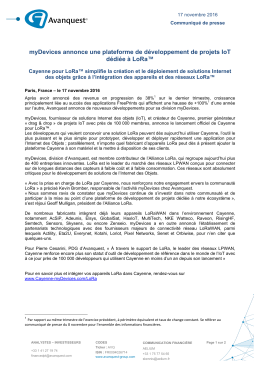 myDevices annonce une plateforme de développement