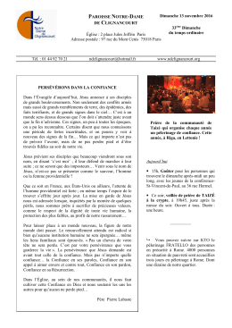13-nov-2016 - Paroisse Notre Dame de Clignancourt