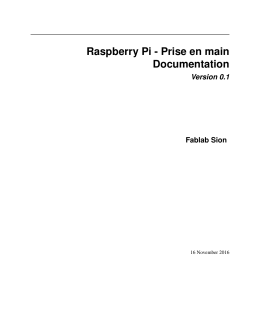 Raspberry Pi - Prise en main Documentation