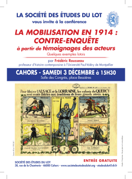 LA MOBILISATION EN 1914 : CONTRE