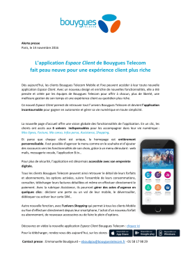 L`application Espace Client de Bouygues Telecom fait peau neuve