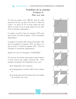 Problème de la semaine