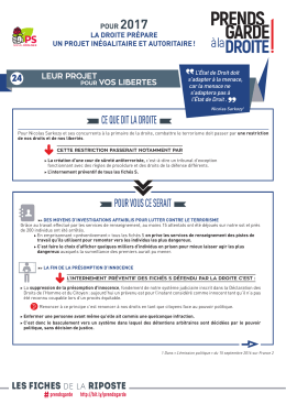 ce que dit la droite pour vous ce serait