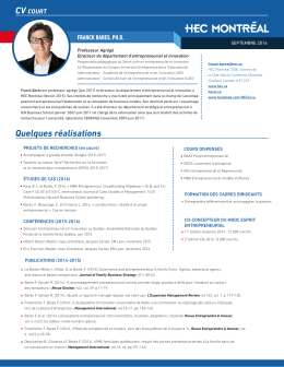 Quelques r&eacute;alisations