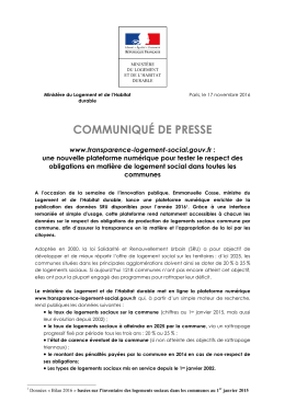 2016.11.17 CP Transparence Logement Social