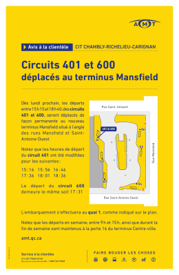 Circuits 401 et 600