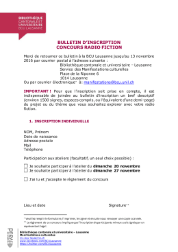 bulletin d`inscription concours radio fiction