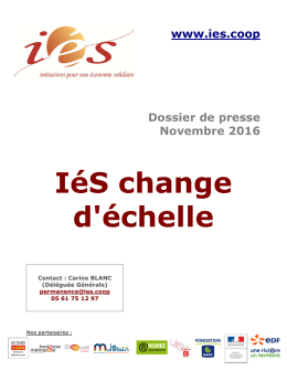 Dossier de presse - Initiatives pour une Économie Solidaire