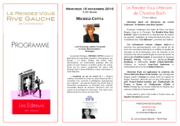 PROGRAMME - Les Éditeurs