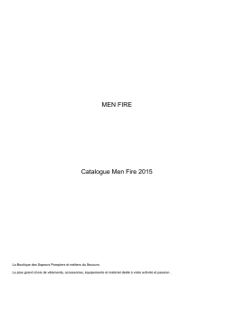 MEN FIRE Catalogue Men Fire 2015