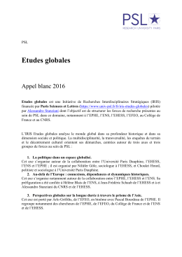 Etudes globales