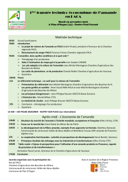 Programme amande 15 novembre