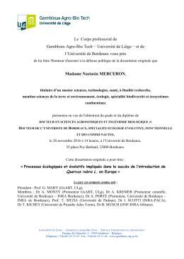 Voir l`invitation pour assister &agrave; la d&eacute;fense de th&egrave;se de MERCERON