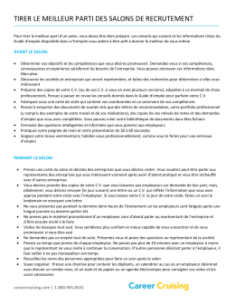 tirer le meilleur parti des salons de recrutement