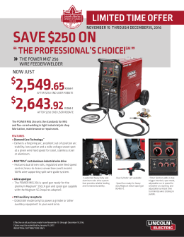 Power MIG 350MP Rebate Form - Canada