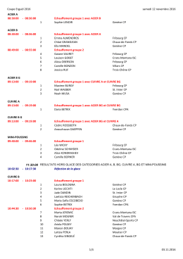 Horaires