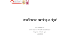 Insuffisance cardiaque aigu&euml;