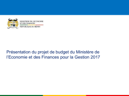 Présentation budget MEF