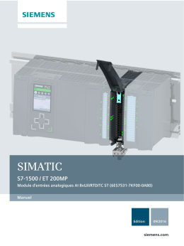 Module d`entr&eacute;es analogiques AI 8xU/I/RTD/TC ST