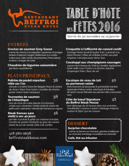 table d`hotE desfetes2016
