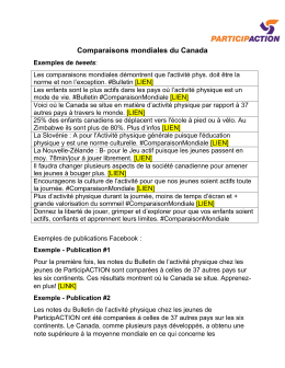 Comparaisons mondiales du Canada